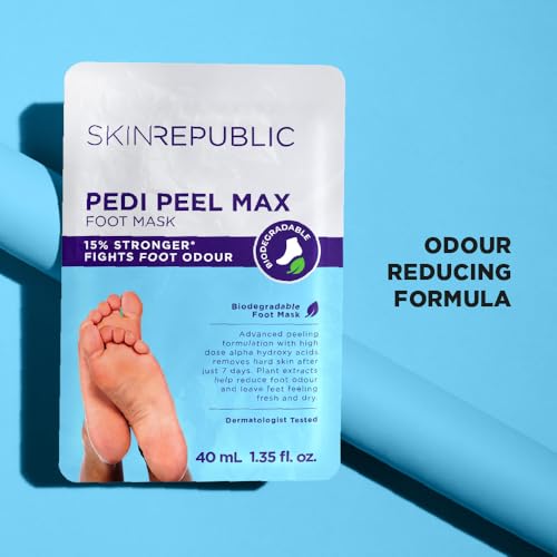 Skin Republic Pedi Peel Max Intense Foot Peeling Mask with AHA - 1 Pair