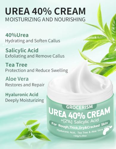 Grocerism 40% Urea Cream with Salicylic Acid for Feet & Hands