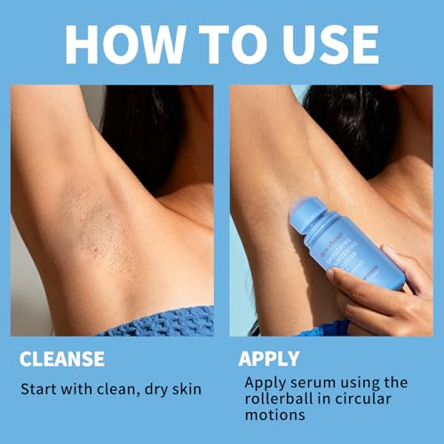 dewyhour Ingrown Hair & After Shave Soothing Serum?Soothes Razor Irritation, Targets Dark Spots,Helps With Razor Bumps for Face,Underarms,Neck & Bikini Area,Korean Skincare Roll-On for Men & Women