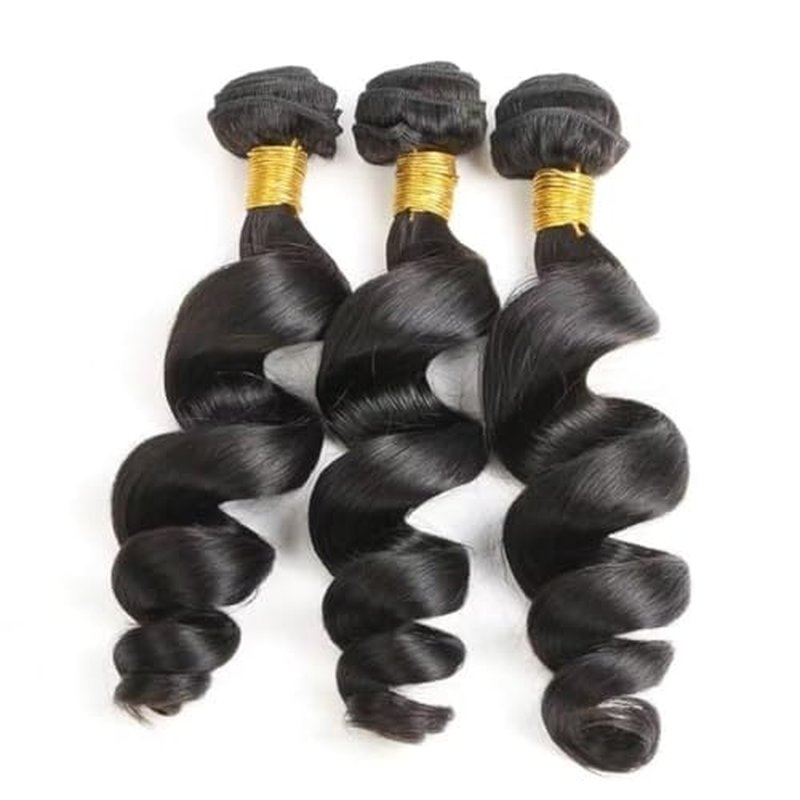 #1B Loose Deep Wave Hair Bundles 30 Inch 150g