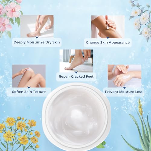 OUKEYA Urea Cream 40 Percent, Urea Foot & Hand Cream for Dry Cracked, 40 per Urea Lotion for Feet Maximum Strength with Urea Cream 42% plus Salicylic Acid 2% Net 350g for Dry Cracked Feet, Heels, Knee