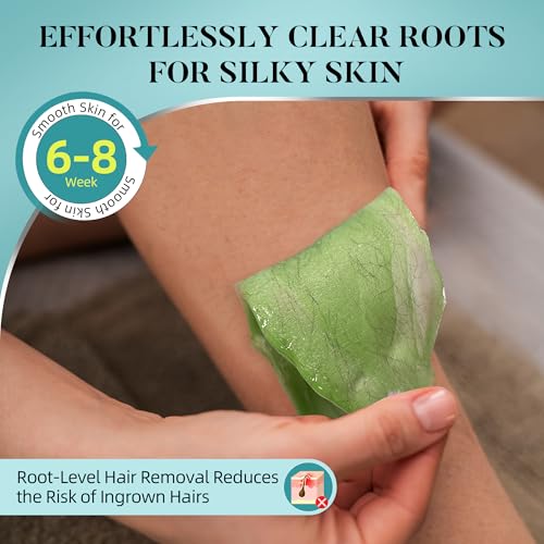 LANSLEYWAX Digital Waxing Kit for Women Men, Blue Green Wax Pot Warmer