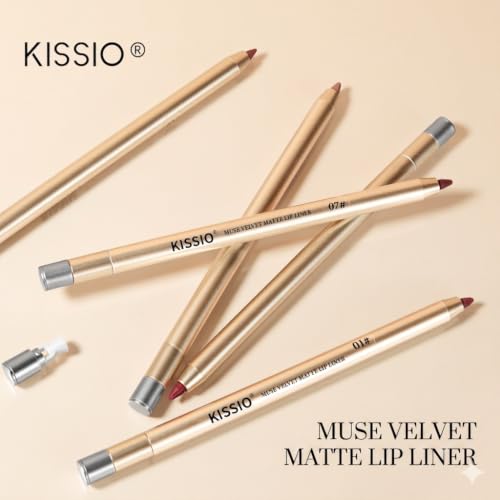 KISSIO Creamy Lip Liner Pencil - Long Lasting Waterproof Matte