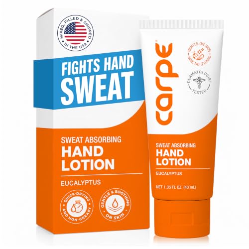 Carpe Sweat Absorbing Hand Lotion - Antiperspirant Cream, Eucalyptus