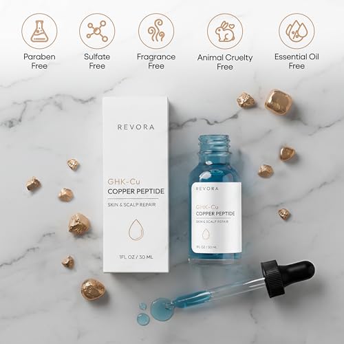GHK-Cu Copper Peptide Serum for Face & Scalp - 1 fl oz