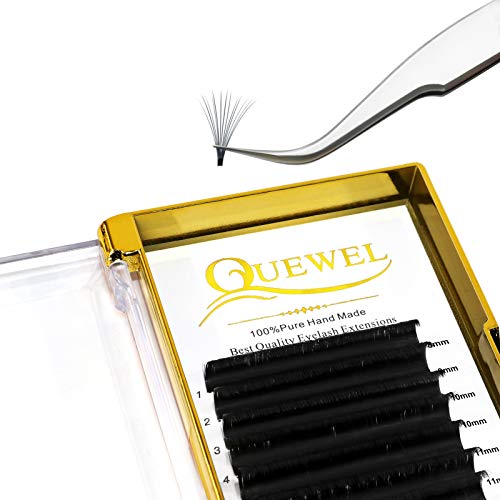 QUEWEL Easy Fan Lash Extensions 0.07mm D Curl 8-15mm Mix