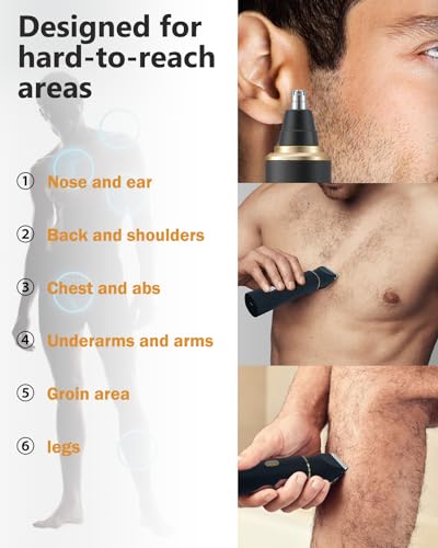 RAXMETRY 3-in-1 Body Hair Trimmer for Men - Waterproof & USB-C
