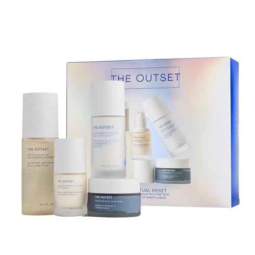The Outset The Ritual Reset Skincare Kit ? Cleanser, Serum, Moisturizer & Barrier Balm ? Hydrating, Gentle & Fragrance-Free Routine ? Vegan, Gluten-Free, Sensitive Skin Safe