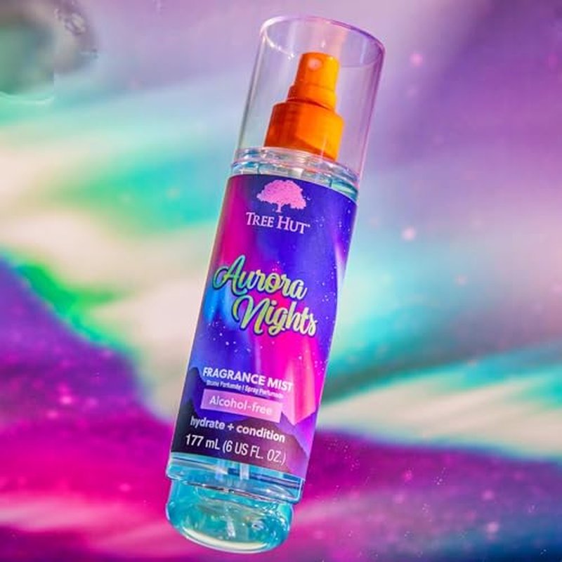 Tree Hut Aurora Nights Fragrance Mist - Hydrating, Alcohol-Free Body Mist, 6 fl oz