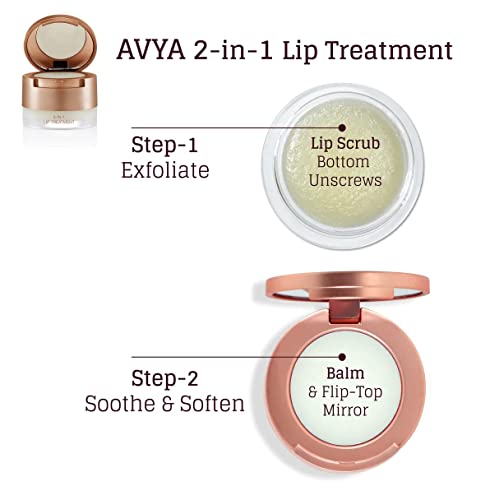 Avya 2-In-1 Lip Scrub & Balm with Marula & Mango