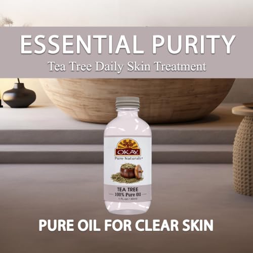 OKAY 100% Pure Tea Tree Oil 1oz – Scalp & Acne Treatment