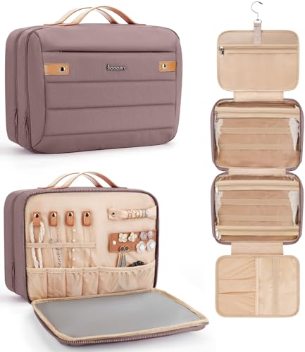 COOSKY Women's Waterproof Hanging Toiletry Bag - Large Travel Organizer