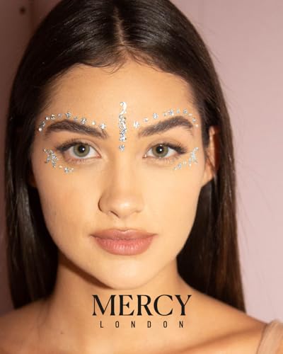 Silver Crystal Bindis - Face Jewels Sticker Pack