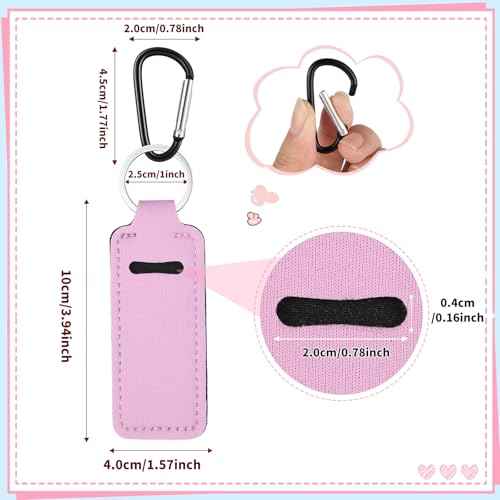 Pengxiaomei Chapsticks Holder Keychain for Lipstick Marble Lip Balm Holder for Lipstick, Stocking Stuffers for Women