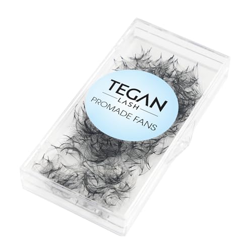 TEGAN LASH 500 Promade Fans Volume Eyelash Extensions, Handmade Loose False Eyelashes, From 3D - 16D, 0.03/0.05/0.07 Thickness, C/CC/D Curl, 9-15mm Length, Pestanas Pelo A Pelo (4D-0.07-CC-13)