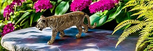 PARIJAT HANDICRAFT Brass Decor Statue Figurines Sculpture Collectibles Gift Wild Life Animal Statues Decorative Sculpture Hand craved Modern Home Decoration feng Shui (Tiger)