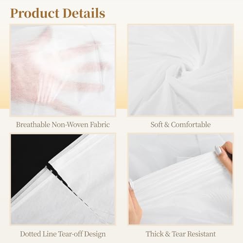 100PCS Disposable Massage Table Sheets, 71¡± x 31.5¡± Disposable Massage Bed Covers, Breathable Non-Woven Fabric Tattoo Bed Sheets, Single Use Hygiene Sheet for SPA Centers, Beauty Salons, Hotels