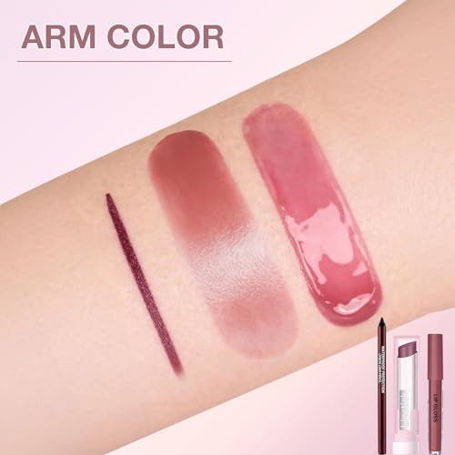 3-Piece Hydrating Lip Combo Set - Lip Liner, Lipstick & Gloss