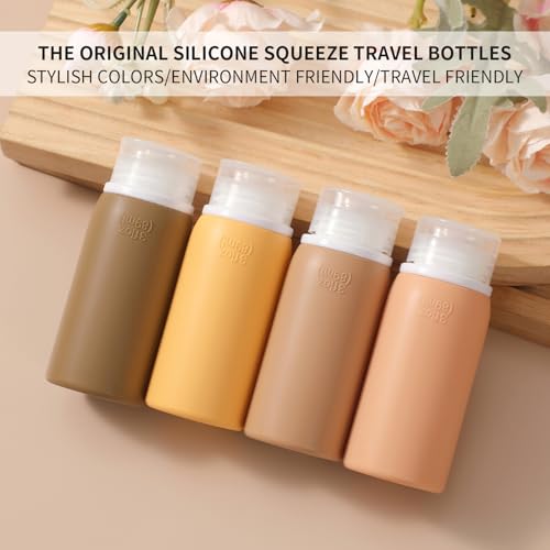 Muslish 21-Pack Travel Bottles Set Leak-Proof TSA Approved Silicone Containers with Toiletry Bag