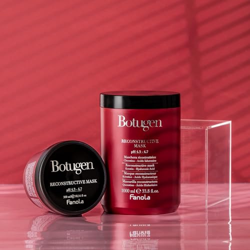 Fanola Botugen Botolife Mask Ph 4.5 Reconstructive Mask with Botolife, Keratin and Hyaluronic Acid for Brittle and Damaged Hair 300ML