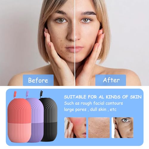 Ice Roller for Face 3-Pack | Cooling Depuffer & Neck Massager