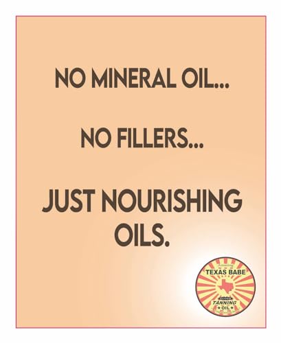 Texas Babe Natural Tanning Oil 8 oz – No Mineral Oil
