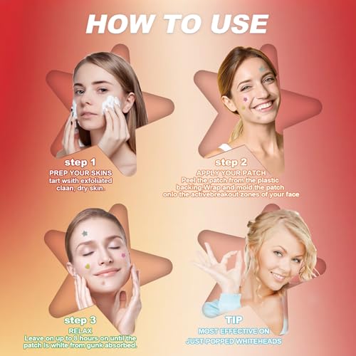 Pimple Patches for Face, Clear Hydrocolloid Acne Patches, Invisible Zit Covers & Spot Stickers with Tea Tree Oil & Salicylic Acid, 3 Sizes (10mm, 12mm, 14mm), 400 Count