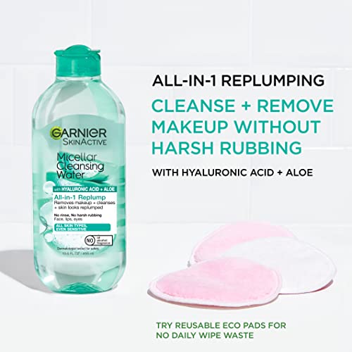 Garnier Micellar Water with Hyaluronic Acid - Hydrating Makeup Remover, 13.5 Fl Oz