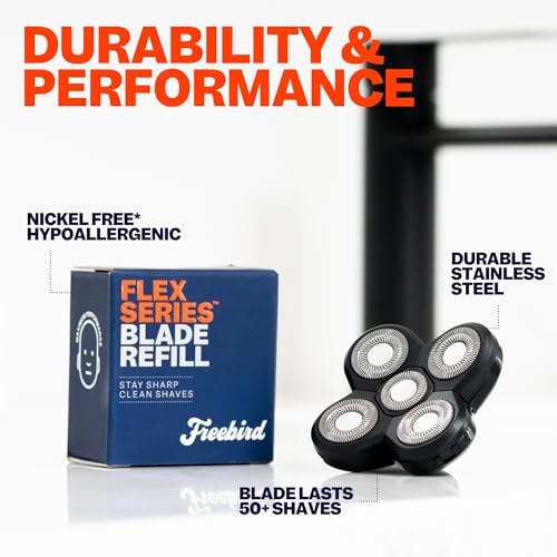 Freebird FlexSeries Razor Blade Refills Pack of 1 - No Irritation, Ultra-Sharp, Compatible with FlexSeries, ScalpSafe