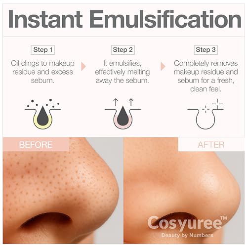 Collagen Pore Cleaning Oil Cleanser for Face by COSYUREE? AHA BHA PHA LHA Oil for Deep Cleansing, Face Cleansing, Hydration, and Makeup Removal, Korean Skincare with Lemon & Lavender