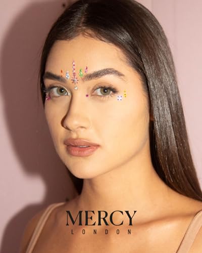 Floral Crystal Bindi Face Jewels - Gold & Multi Pack