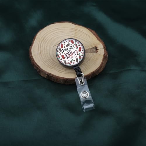 Soda Lover Retractable Badge Reel with Alligator Clip