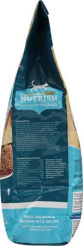 Rachael Ray Nutrish Premium Natural Dry Cat Food with Added Vitamins, Minerals & Other Nutrients, Real Salmon & Brown Rice Recipe, 3 Pound Bag