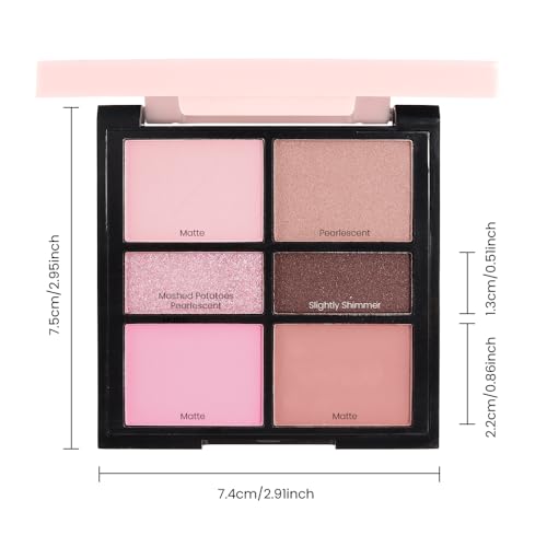WanTuoluo 6-Color Eyeshadow Palette – Matte & Shimmer