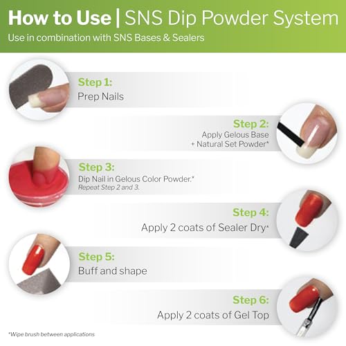SNS Gelous Color Nail Dip Powder - Long Lasting No UV Lamp Manicure