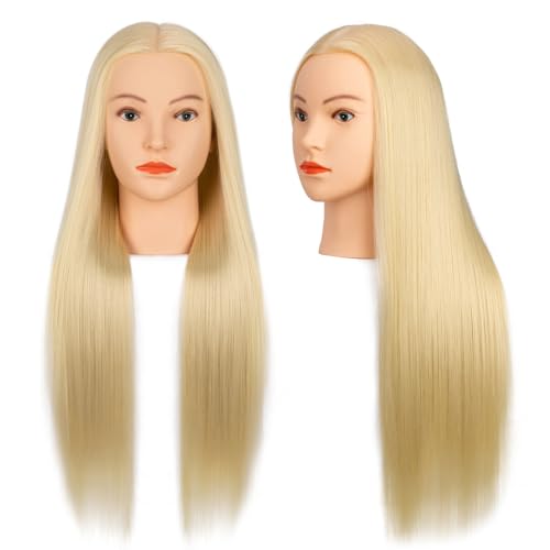 80% Human Hair Mannequin Head Blonde #613 - 26-28 Inches