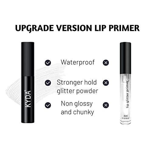 3-Color Glitter Lip Kit with Primer & Applicator