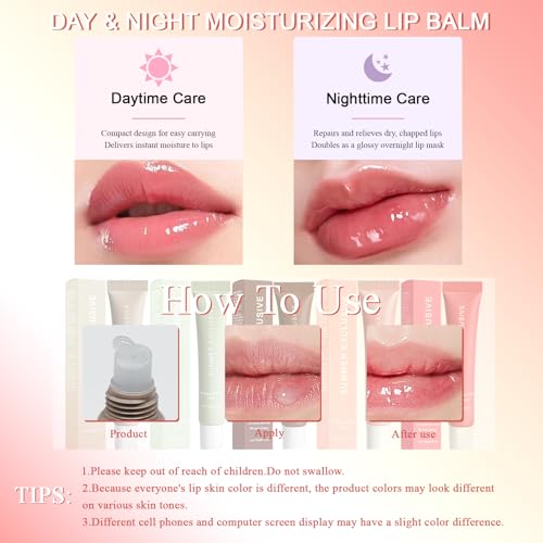 Lip Butter Balm 4-Pack - Hydrating, Non-Sticky, 0.5 Fl Oz Each