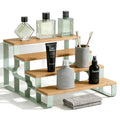 Perfume Organizer for Women,Makeup Organizer for Vanity,Skincare Organizers for Countertop,Bathroom Organizers and Storage,4 Tier Bamboo Display Shelf (Width=14")