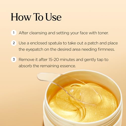 SUR.MEDIC+ SURMEDIC Perfection 24K Gold Eye patches (60 Pairs), Gel Under Eye Pad for Puffy Eyes and Dark Circles with Caffeine, Undereye Bags, Korean Eye Skin Care with Collagen