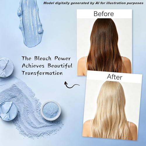 JUANCHI Professional Hair Bleach Powder - Lightens Up to 8 Levels (45g)