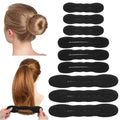 9-Piece Hair Bun Maker Set - Sponge Donuts for Easy Updos