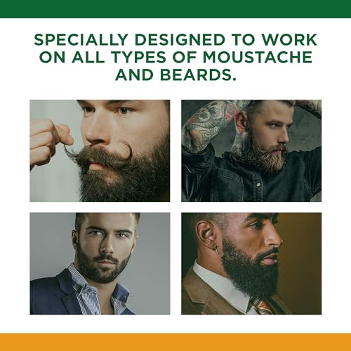 Clubman Pinaud Moustache Wax with Free Brush/Comb Applicator Brown, 0.5 Ounce