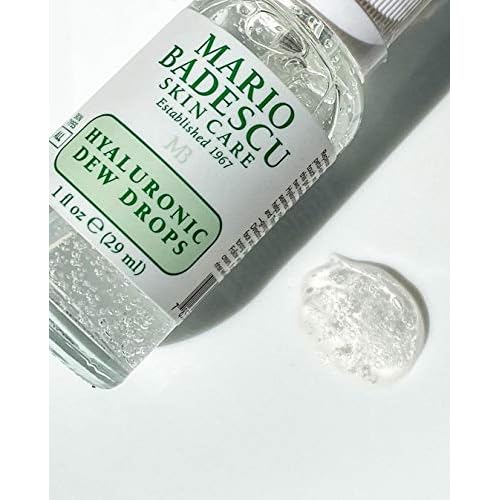 Mario Badescu Hyaluronic Dew Drops for All Skin Types ? Hydrating Gel-Serum Hybrid with Sodium Hyaluronate, Niacinamide & Botanical Extracts for a Dewy, Glass-Like Glow ? 1 Fl Oz