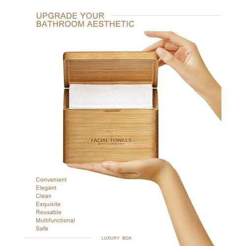 Clean Facial Towels,1 Box with 240 Ct Disposable Face Towels - Premium Facial Cleansing Cloths & Towelettes, Perfect for Skincare Routine - Biodegradable, Travel-friendly, and Eco-friendly