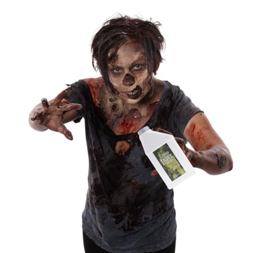 Liquid Latex for Special Effects (2 Pack Set) 16 Oz EACH! Skin-Safe, Dries Clear, Easy Application, for Halloween, Cosplay, Zombie SFX and Movie Makeup