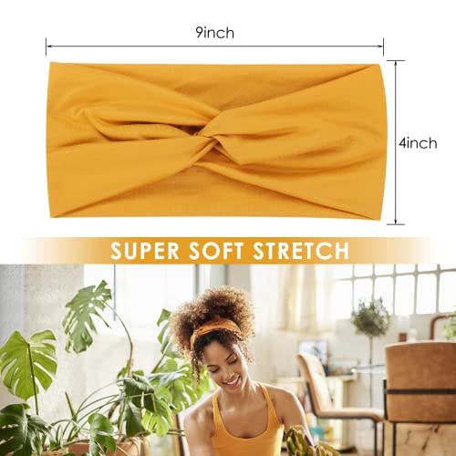 12-Pack Wide Elastic Headbands for Women – Sports & Yoga
