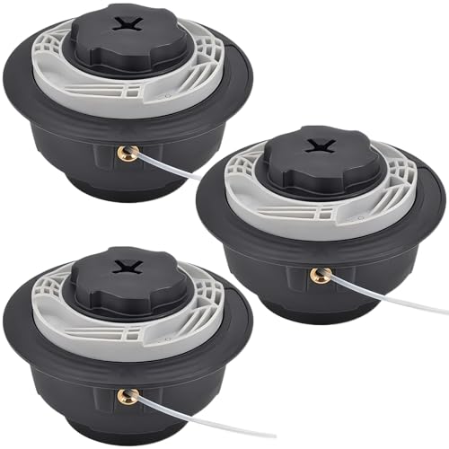 3 Pack C6-2 Trimmer Heads for Stihl FS38 FS40 FS45 FS50 Weed Eater - Bump & Feed Nylon Line
