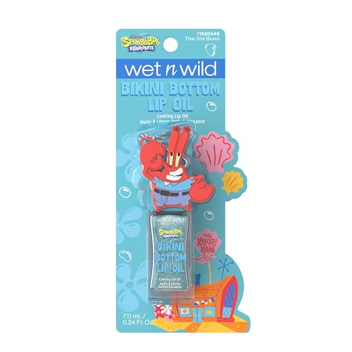 Wet n Wild SpongeBob Cooling Lip Oil - Thar She Blows (Pack of 2)