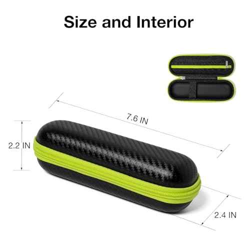 Nincha Compact Travel Trimmer Case for Philips Hybrid Electric Trimmer and Shaver, Face + Body Groomer QP2724/90, QP2834/70, QP1924/70, QP6531/70, QP4631/90, Hard Carrying Case, Limegreen&Black